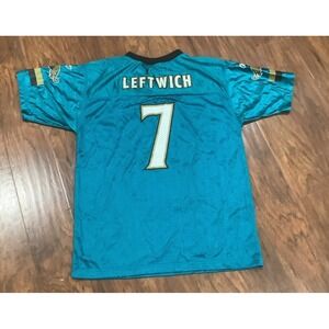 Byron Leftwich Teal Jacksonville Jaguars NFL Players Football Jersey Boys XL